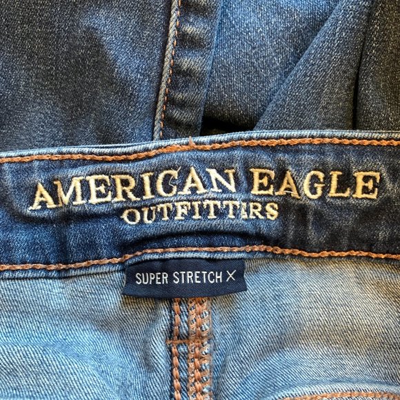 American Eagle Super Stretch X Jegging Jeans Ripped Holes W28"xL28" Women Size 6 - Picture 3 of 11